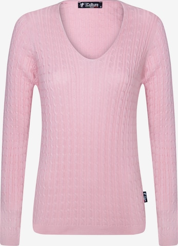 DENIM CULTURE Sweter 'Verla' w kolorze różowy: przód