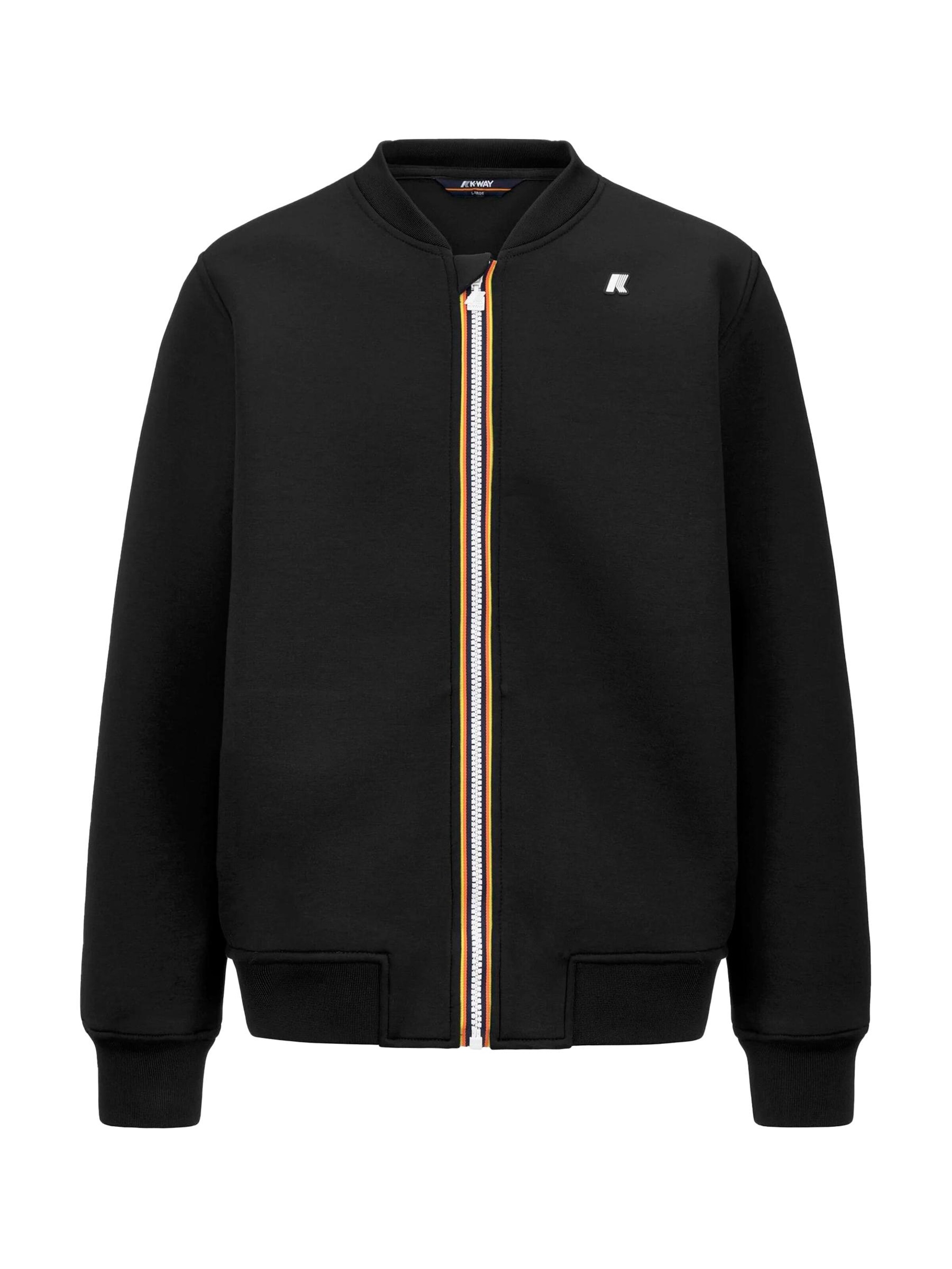 K-Way Sweatshirt 'K-WAY ABEL SPACER - K71344W' in Zwart: voorkant