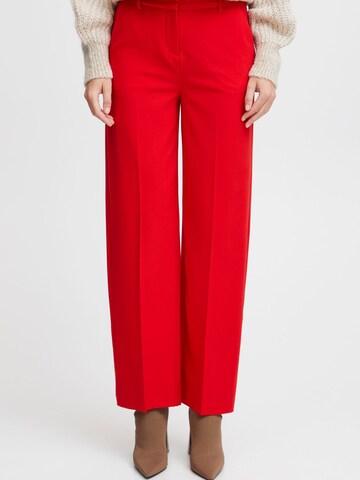 b.young Wide Leg Hose 'BYDANTA' in Rot: Vorderseite