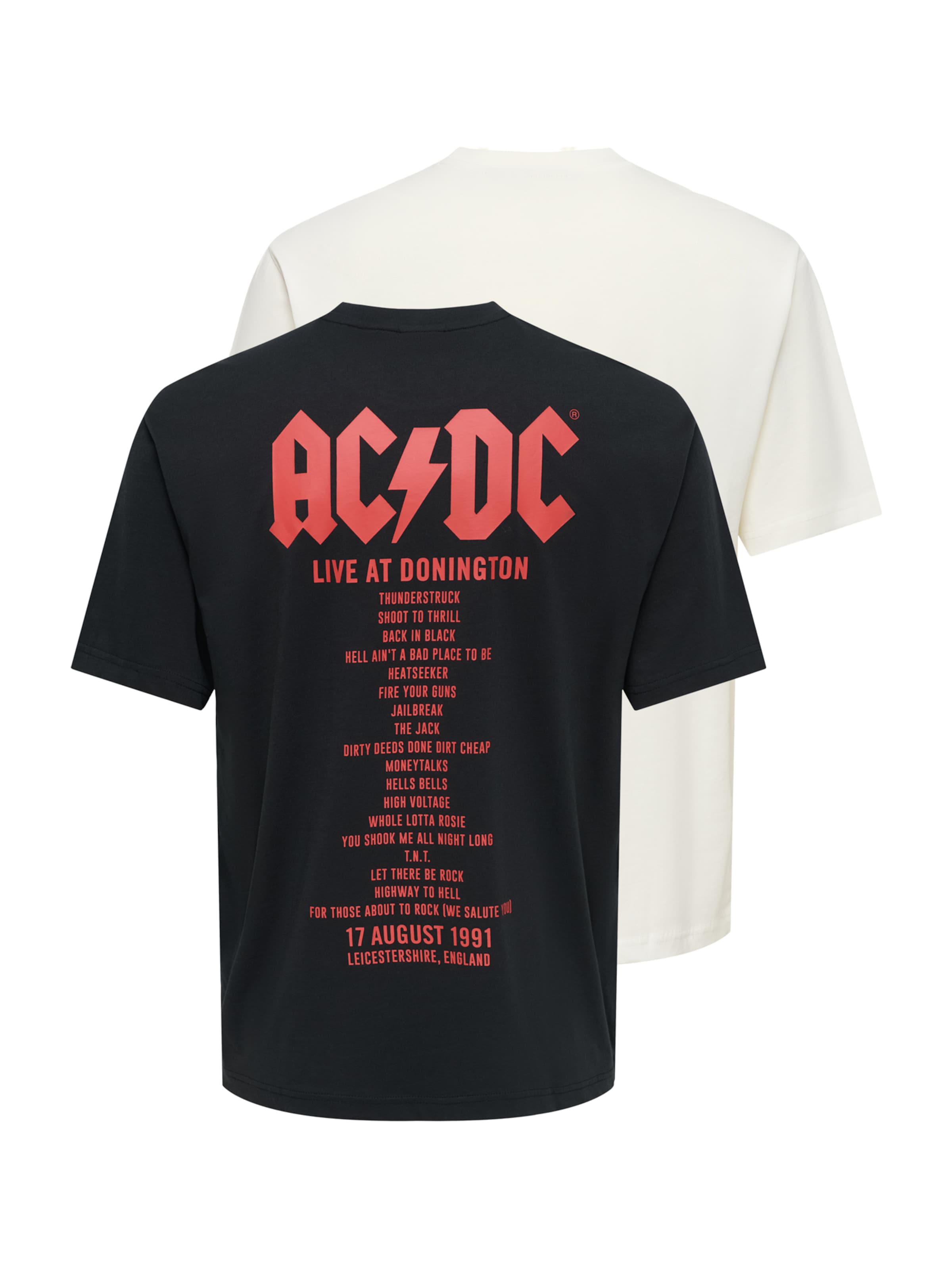 Only & Sons Μπλουζάκι 'ONSACDC' σε μαύρο: πίσω