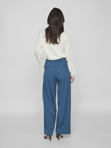 VILA Wide leg Bandplooibroek 'Varone' in Blauw