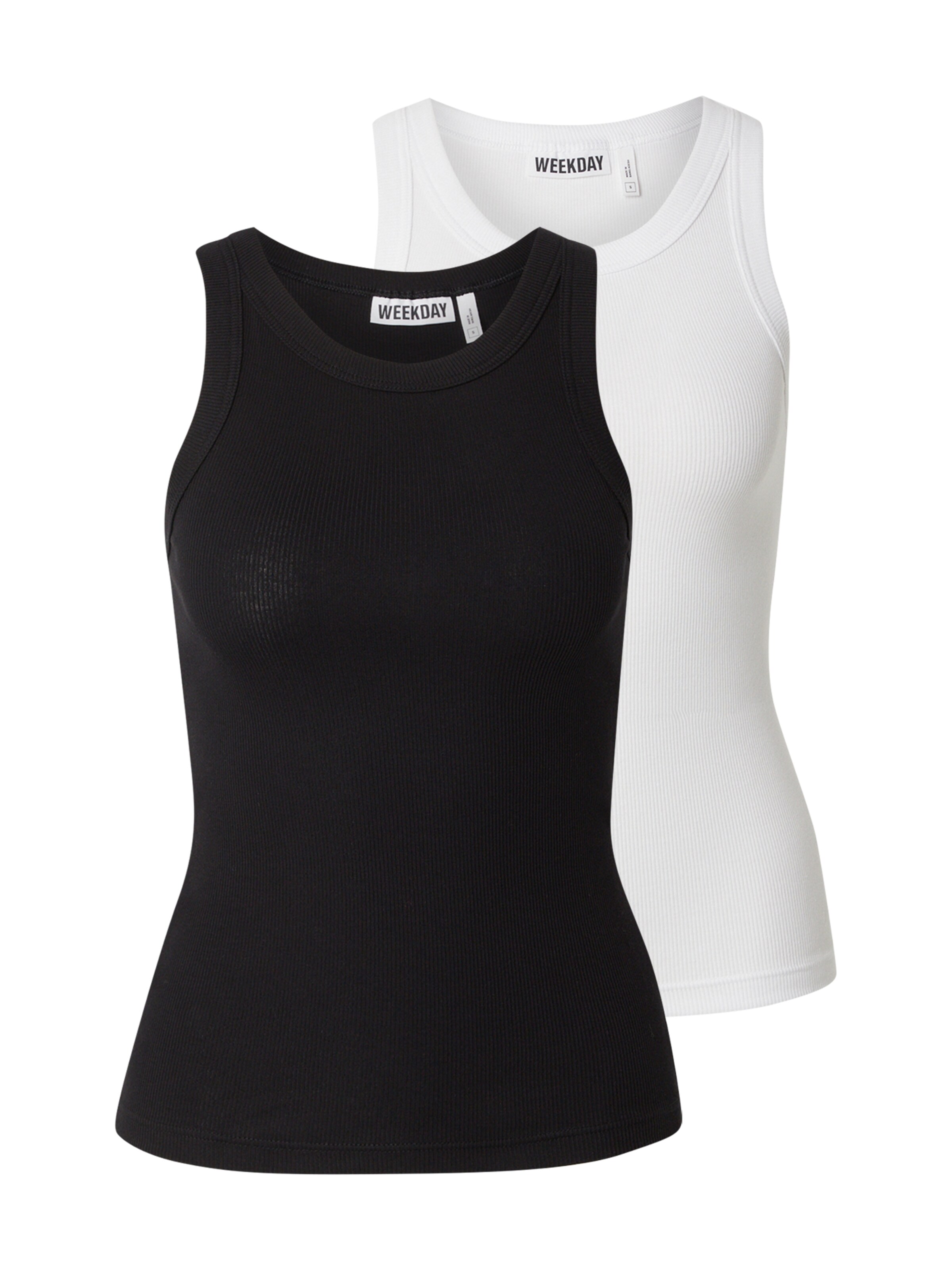 WEEKDAY Top in Black: front