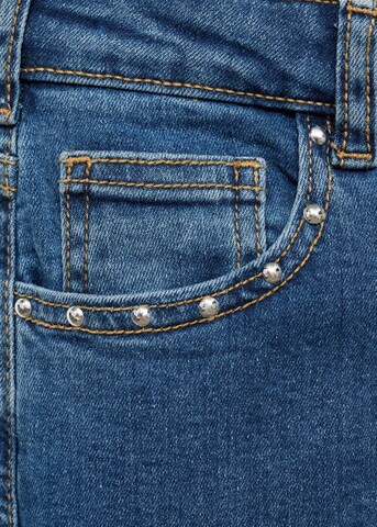 MANGO KIDS Wide leg Jeans 'Lowrise' in Blue