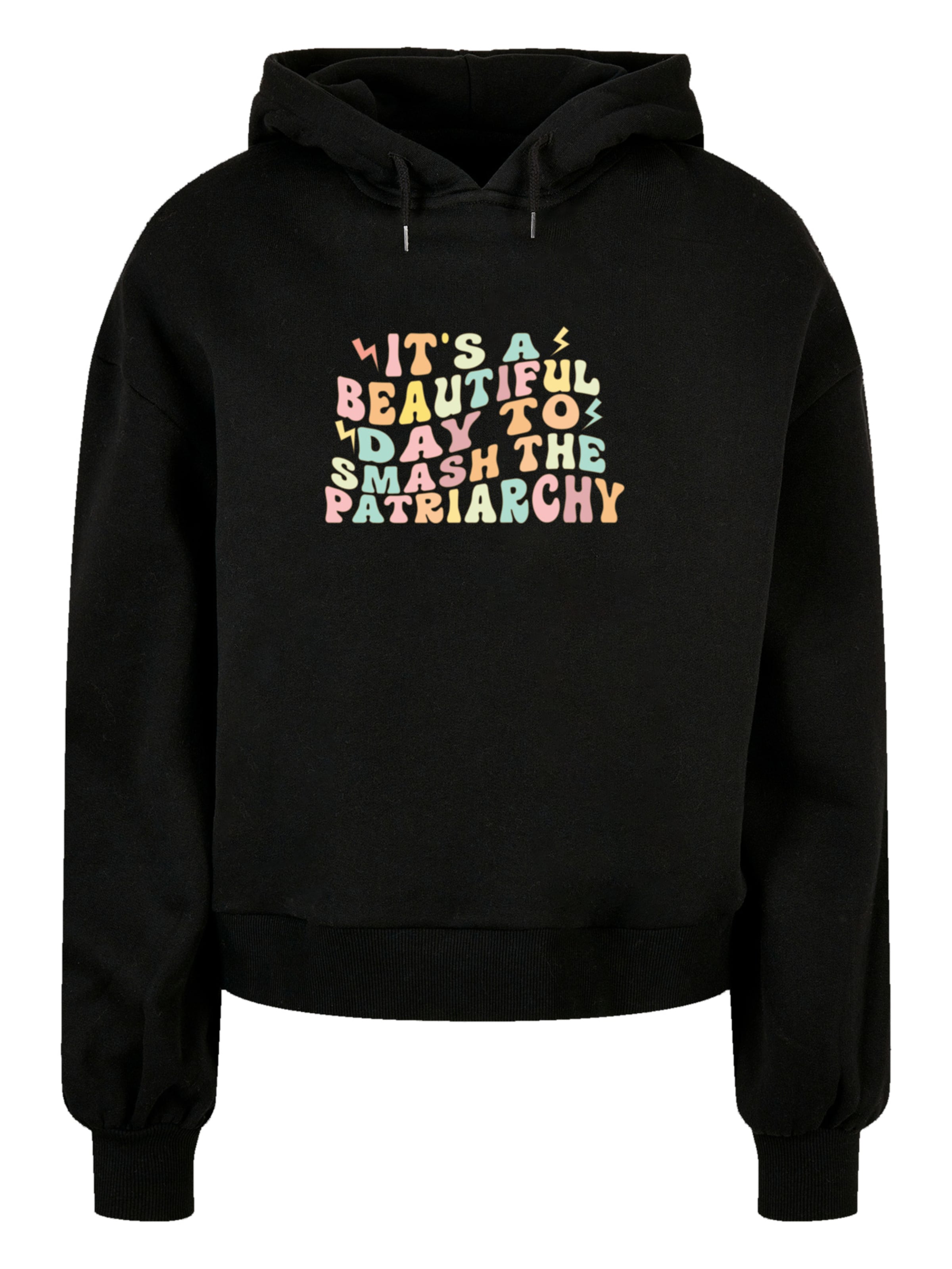 Sweat-shirt 'Internationaler Frauentag Girl Power Patriarchat' F4NT4STIC en noir : devant