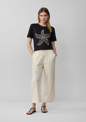 s.Oliver Wide leg Trousers in Beige: front