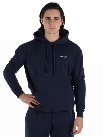 Divina Hoodie 'Comfy' in Blau: Vorderseite