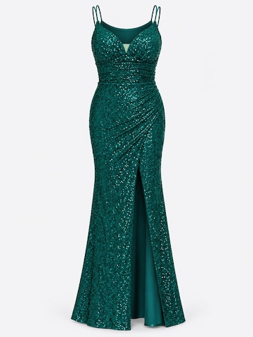 Ombre Abendkleid‌‌‌‌‌‌‌‌‌‌ in Grün: Vorderseite