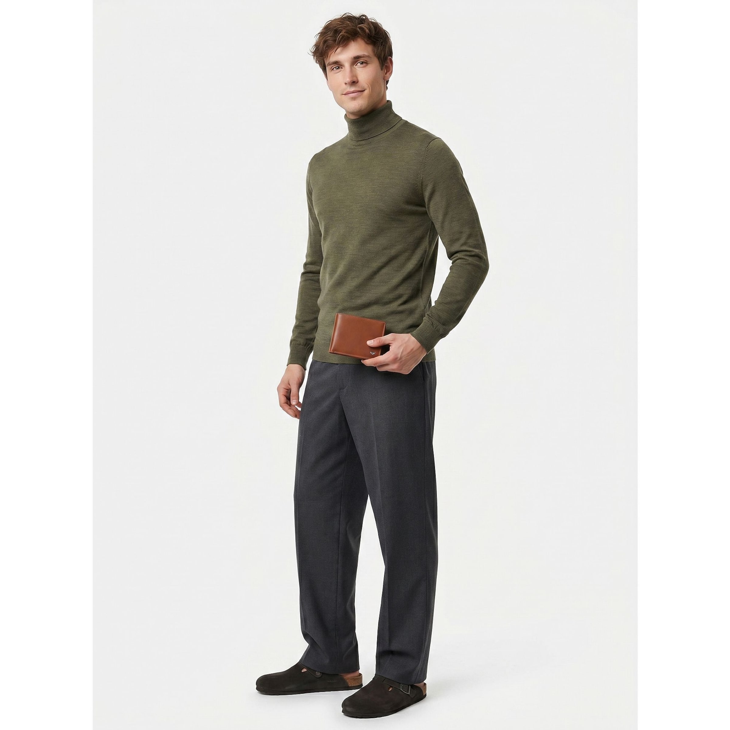 Porte-monnaies 'Polo' GOLDEN HEAD en marron : devant