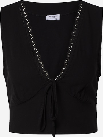 Cotton On - Top en negro: frente