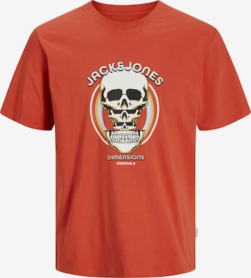 JACK & JONES T-Shirt 'JORAnatomy Skull' in Orange: Vorderseite