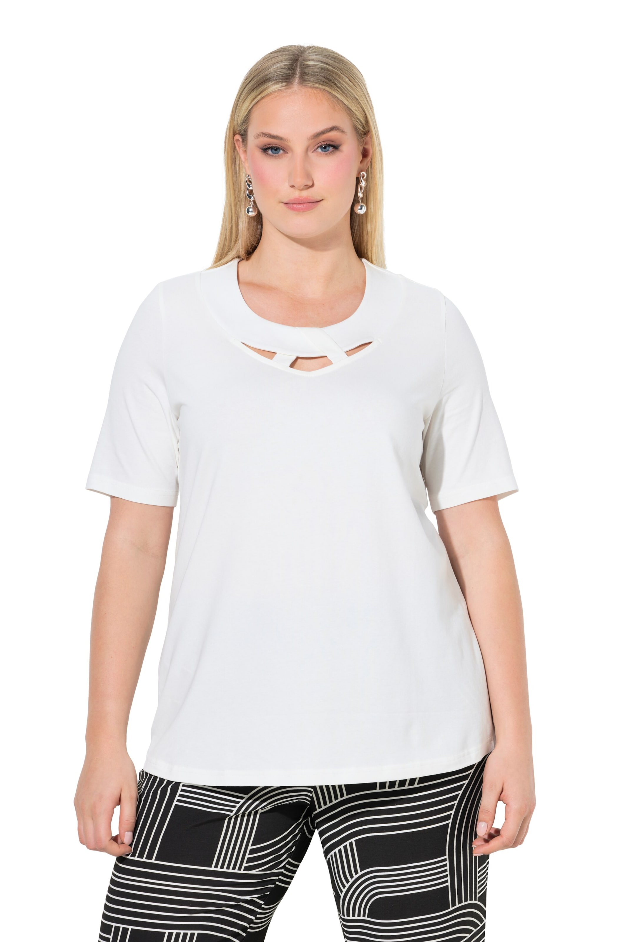 Ulla Popken Shirt in Weiß: Vorderseite