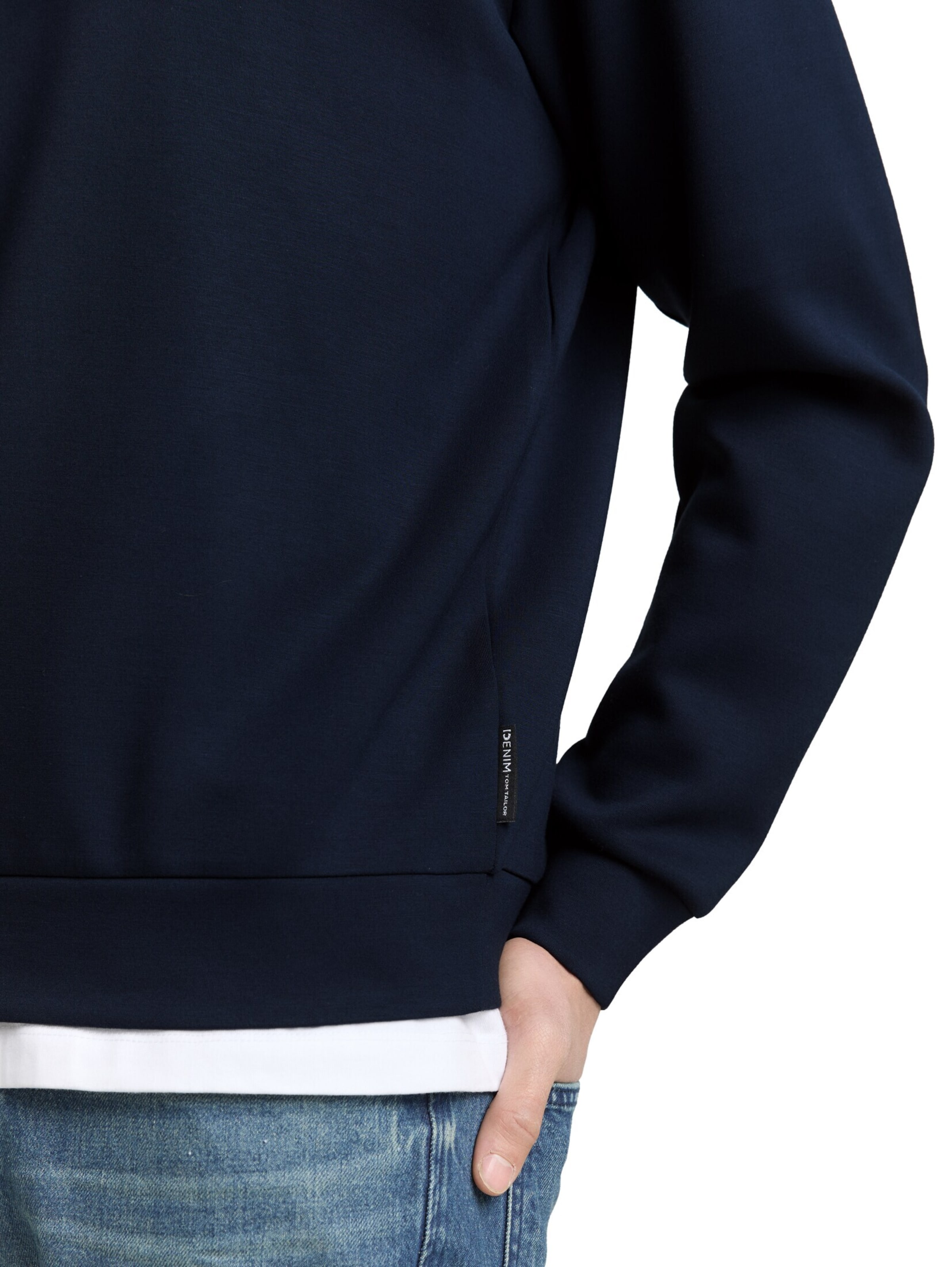 TOM TAILOR DENIM Sweatshirt 'Basic Scuba' in Blue