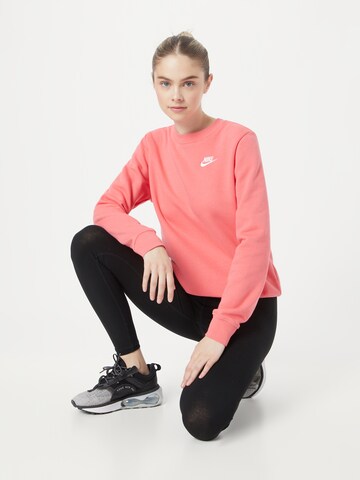 Nike Sportswear Μπλούζα φούτερ 'Club Fleece' σε πορτοκαλί
