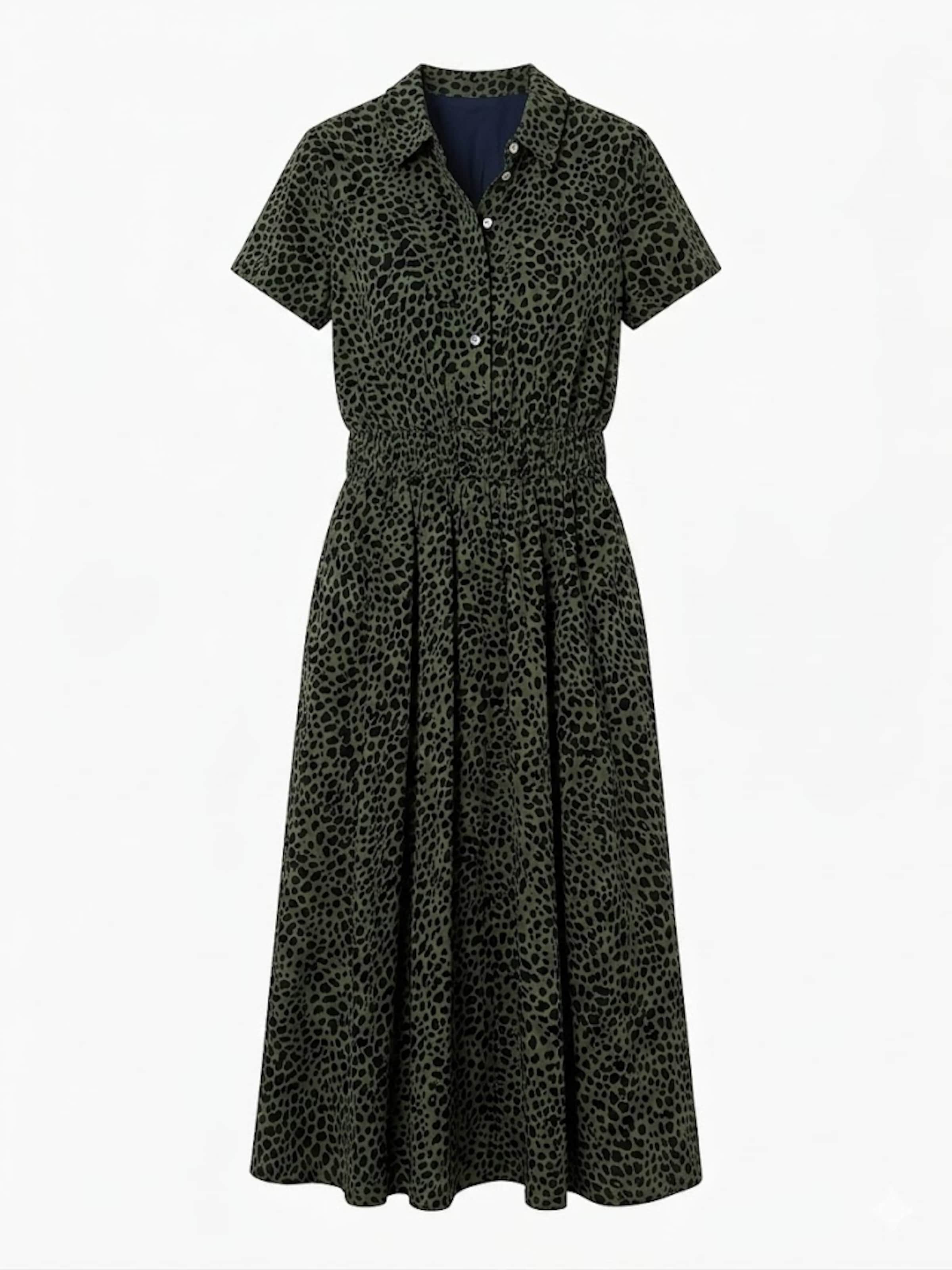 Robe-chemise Apricot en vert : devant
