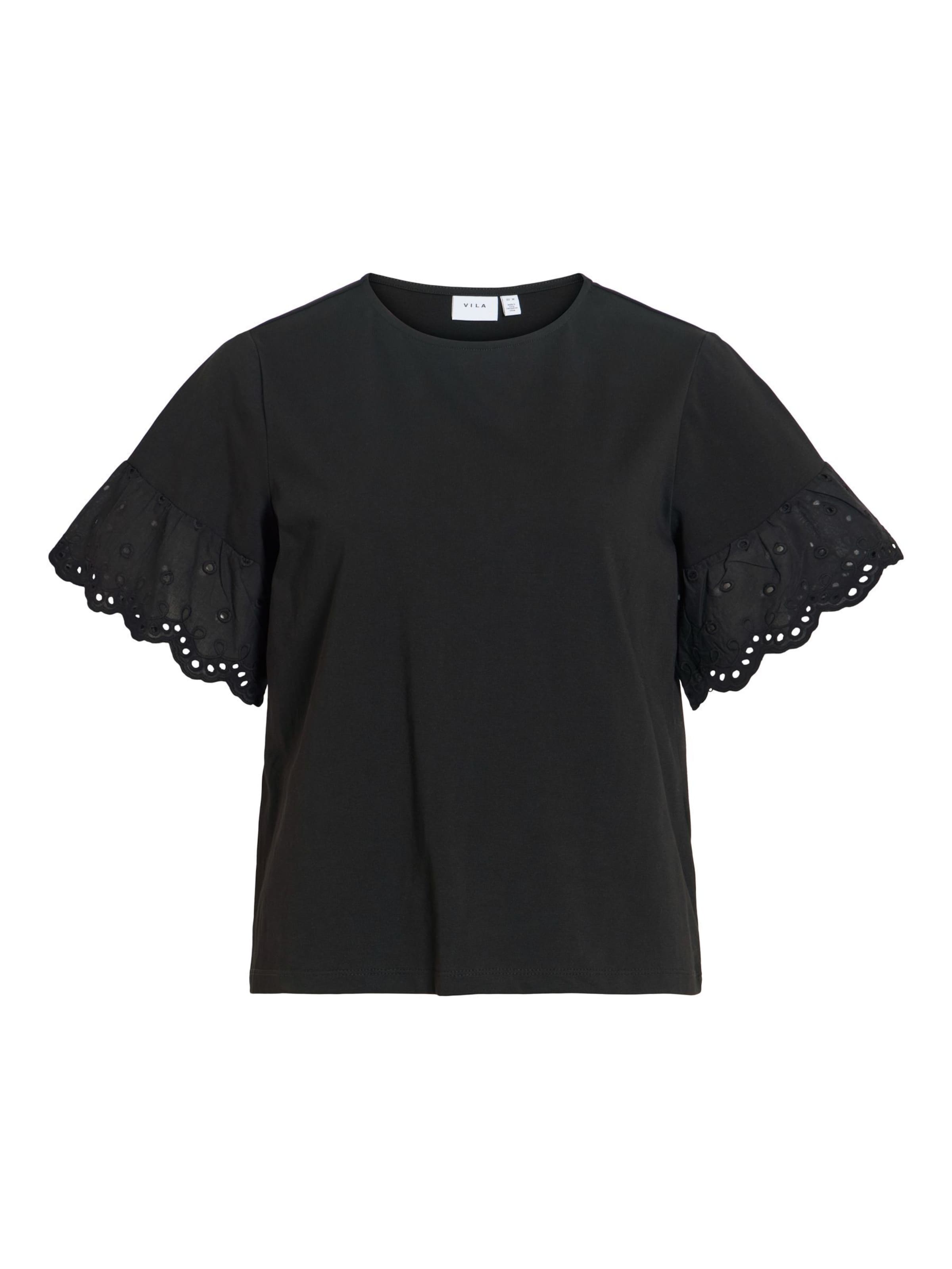 VILA - Camiseta 'VISummer' en negro: frente
