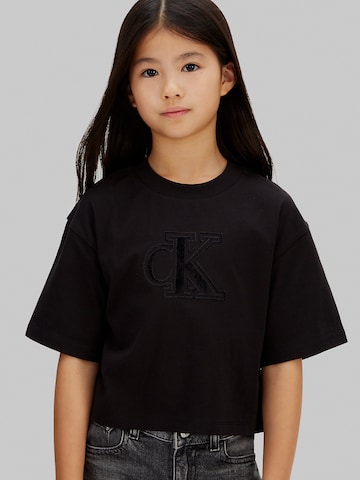 Calvin Klein Jeans Shirt 'Boxy Logo' in Black