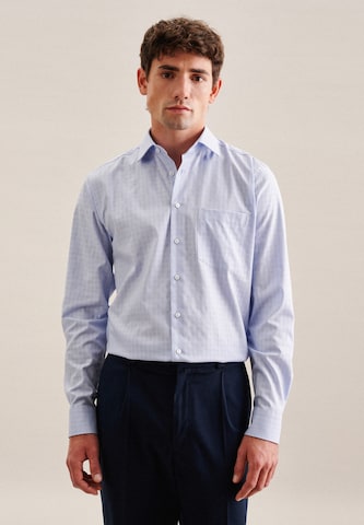 Coupe regular Chemise business SEIDENSTICKER en bleu : devant