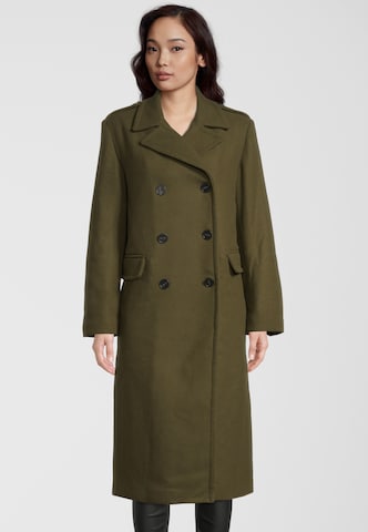 RINO & PELLE Between-Seasons Coat in Green: front