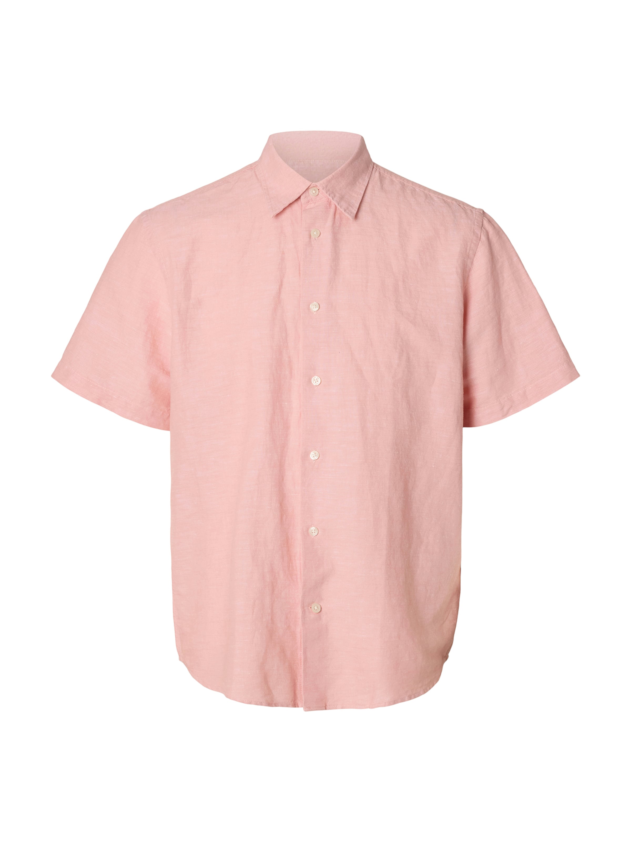 SELECTED Comfort fit Button Up Shirt 'SLHCLAY' in Pink: front