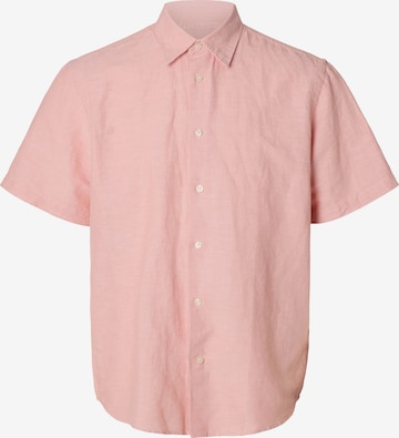 SELECTED Button Up Shirt 'SLHCLAY' in Pink: front