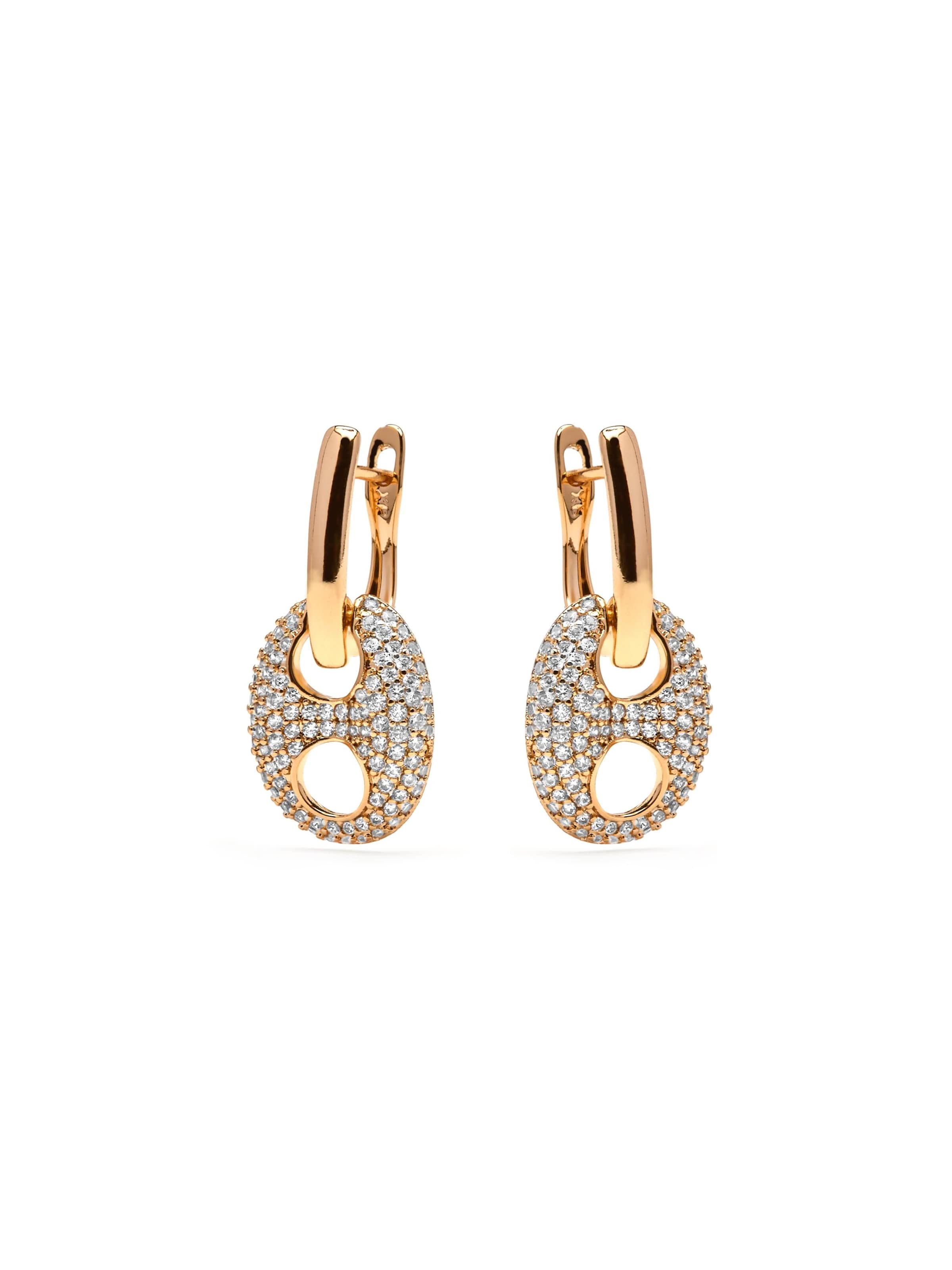 Luxenter Earrings 'Memat' in Gold: front