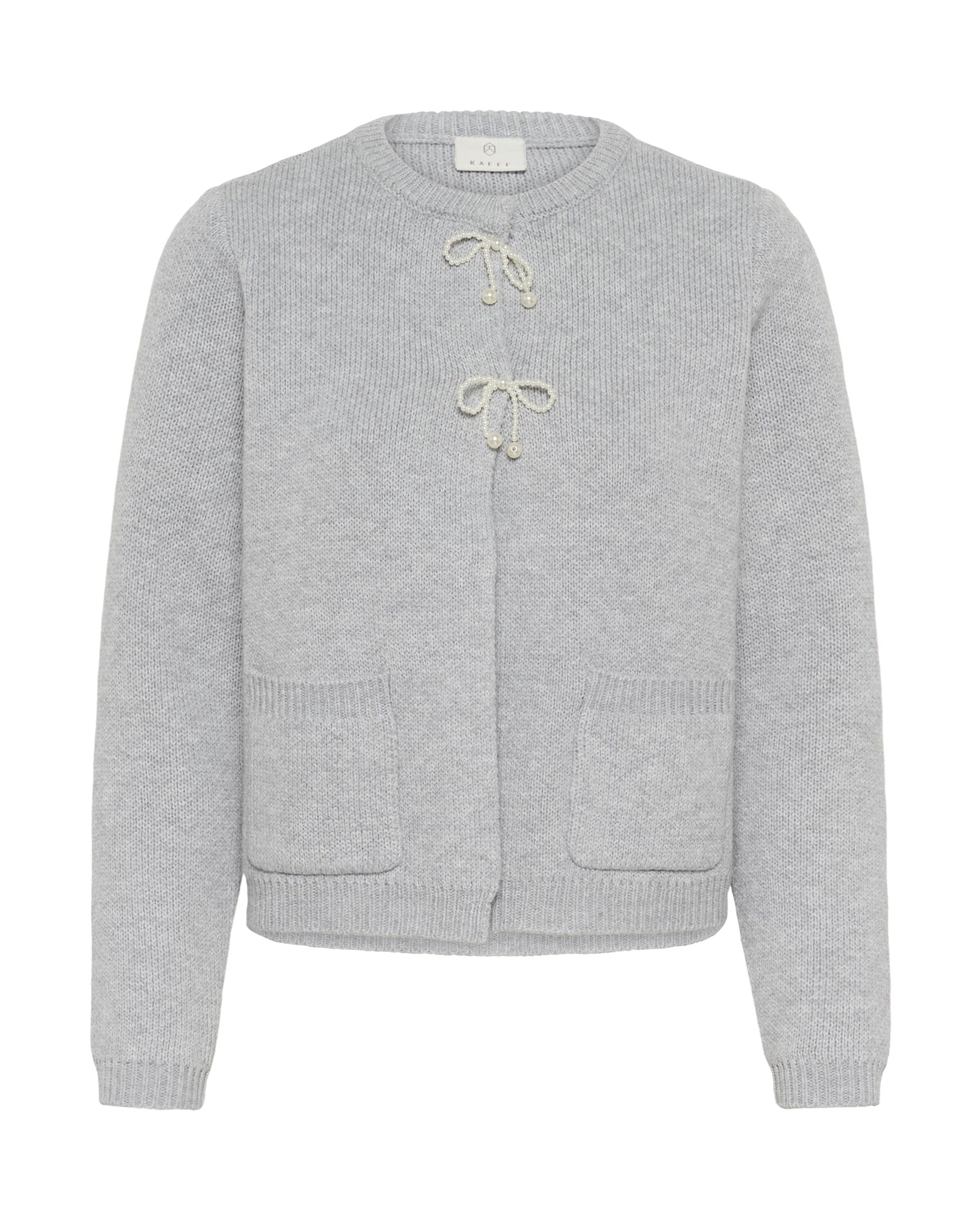 Kaffe Gebreid vest 'KABowie' in Grijs: voorkant