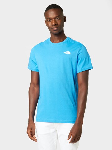 THE NORTH FACE Regular fit Performance Shirt 'Red Box' in Blue: front