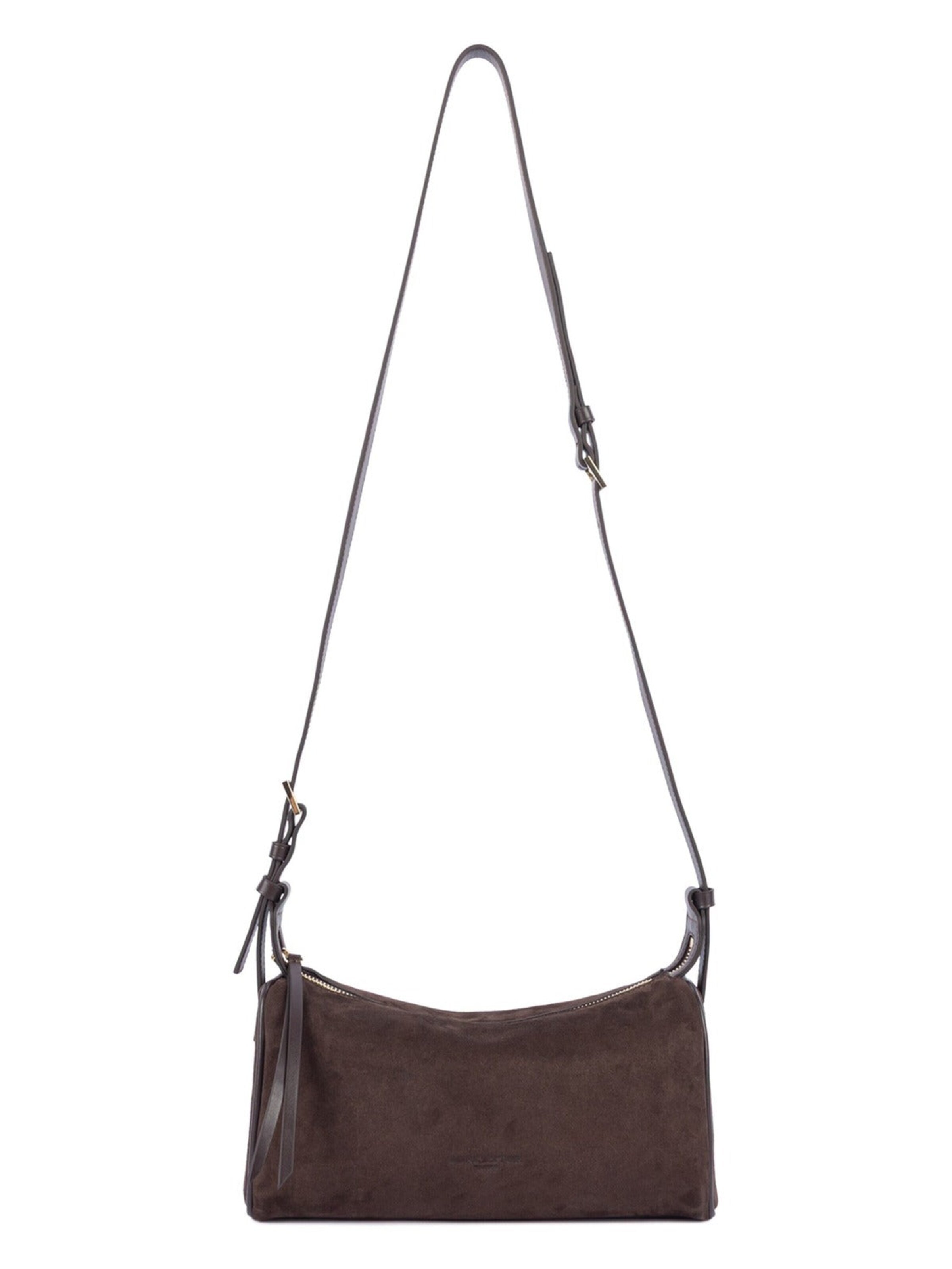 ruda LANCASTER Paris Rankinė 'Lancaster Sac rectangle Zippé M Suède Marron'
