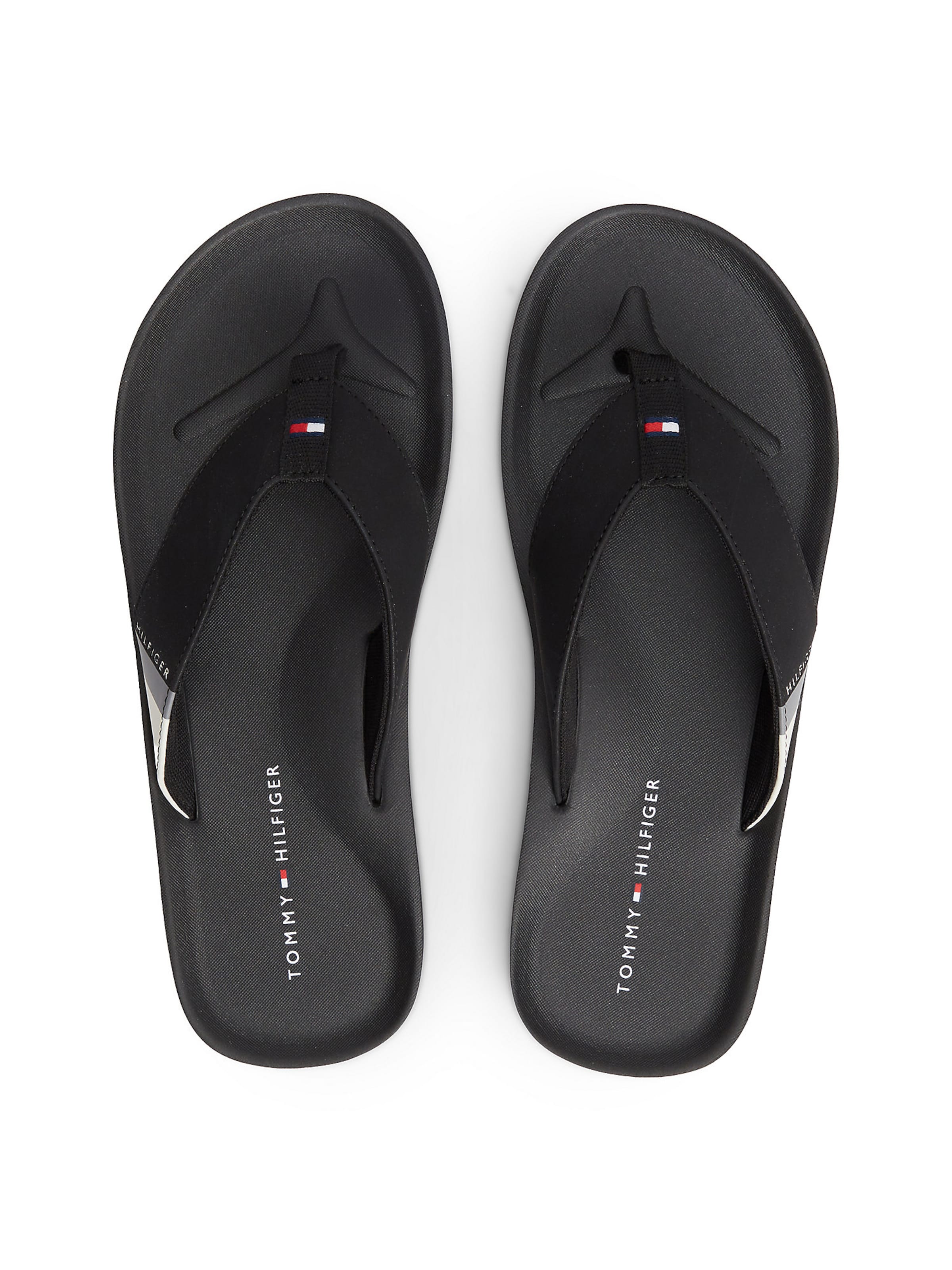 TOMMY HILFIGER T-bar sandals in Black