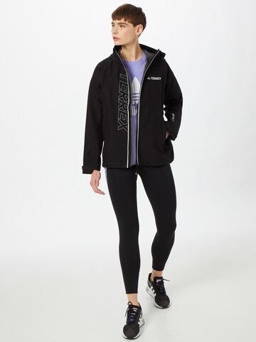 Skinny Veste outdoor 'Paclite' ADIDAS TERREX en noir