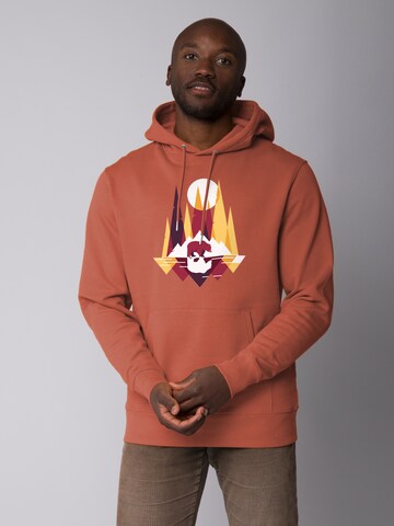 Watapparel Sweatshirt ' Von Bären und Bergen ' in Brown: front