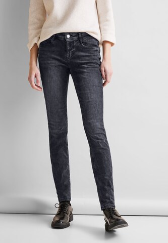 STREET ONE Slimfit Jeans in Grau: predná strana