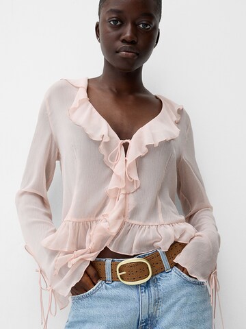Ceinture Bershka en marron