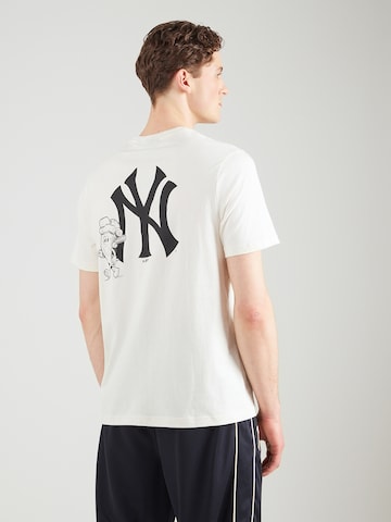 Tricou 'MLB FOOD' de la NEW ERA pe alb: față