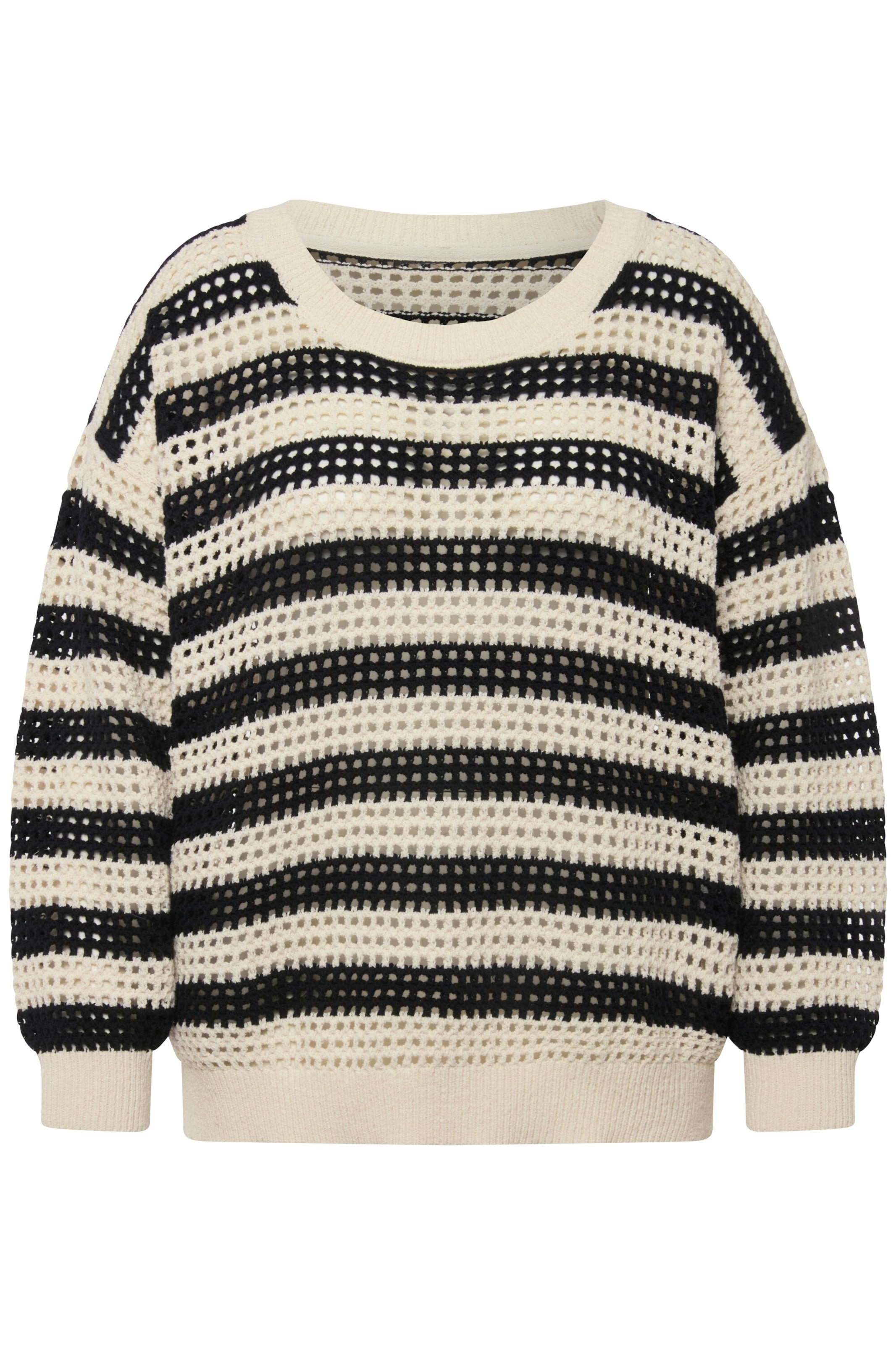 Pull-over Ulla Popken en beige : devant