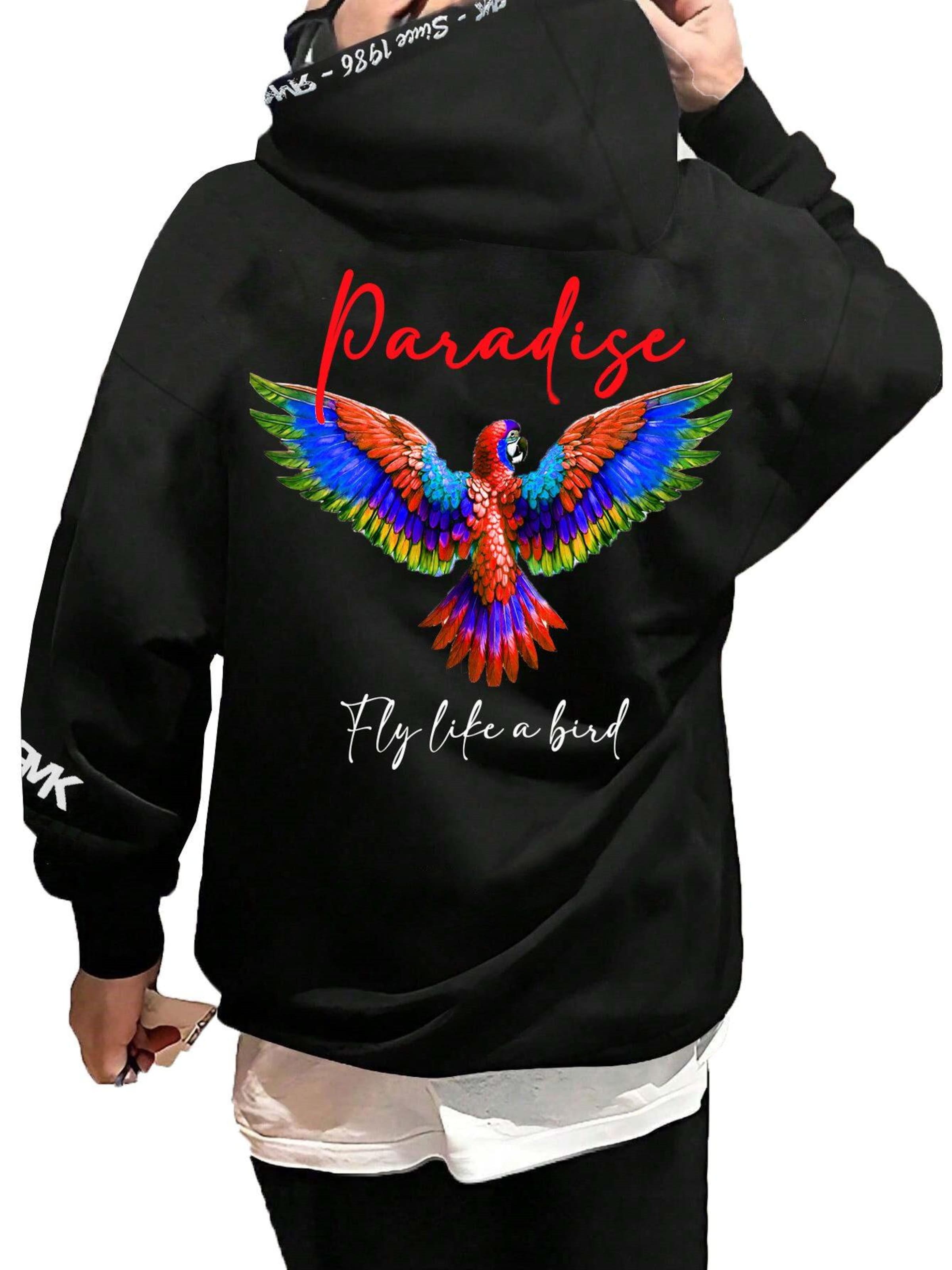 RMK Sweatshirt 'Paradise'‌‌‌‌‌‌‌ in Schwarz