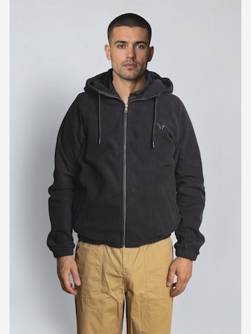 Giacca di felpa ' Solvi ' di Fat Moose in nero: frontale