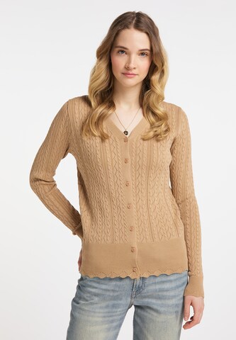 Cardigan DreiMaster Vintage en beige : devant