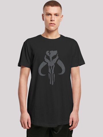 T-Shirt 'Star Wars Mandalorian Banther Skull' F4NT4STIC en noir : devant
