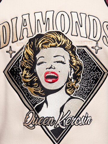 Queen Kerosin Between-Season Jacket 'Diamonds' in Beige