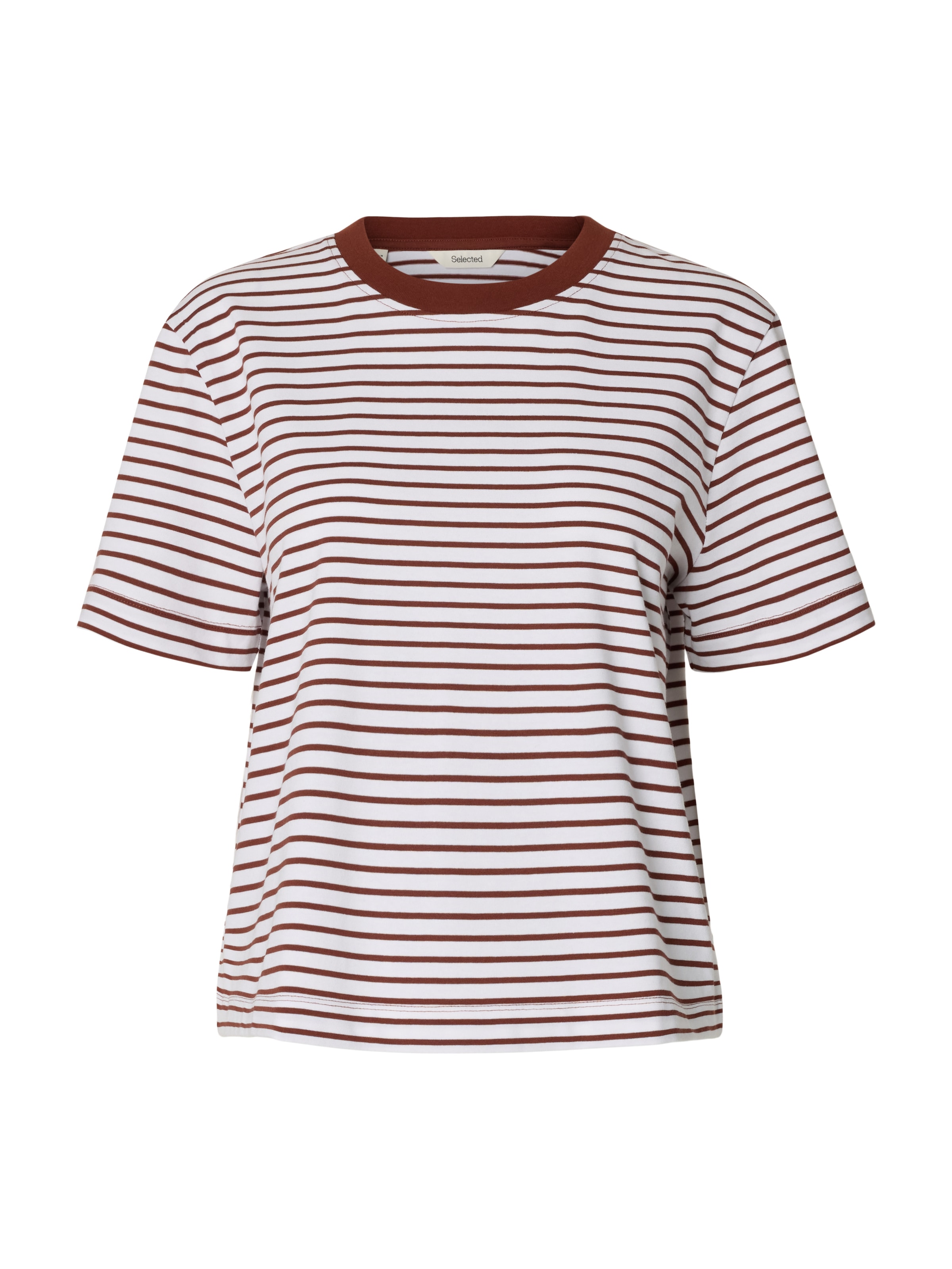 SELECTED Shirt 'SLFESSENTIAL' in Bruin: voorkant