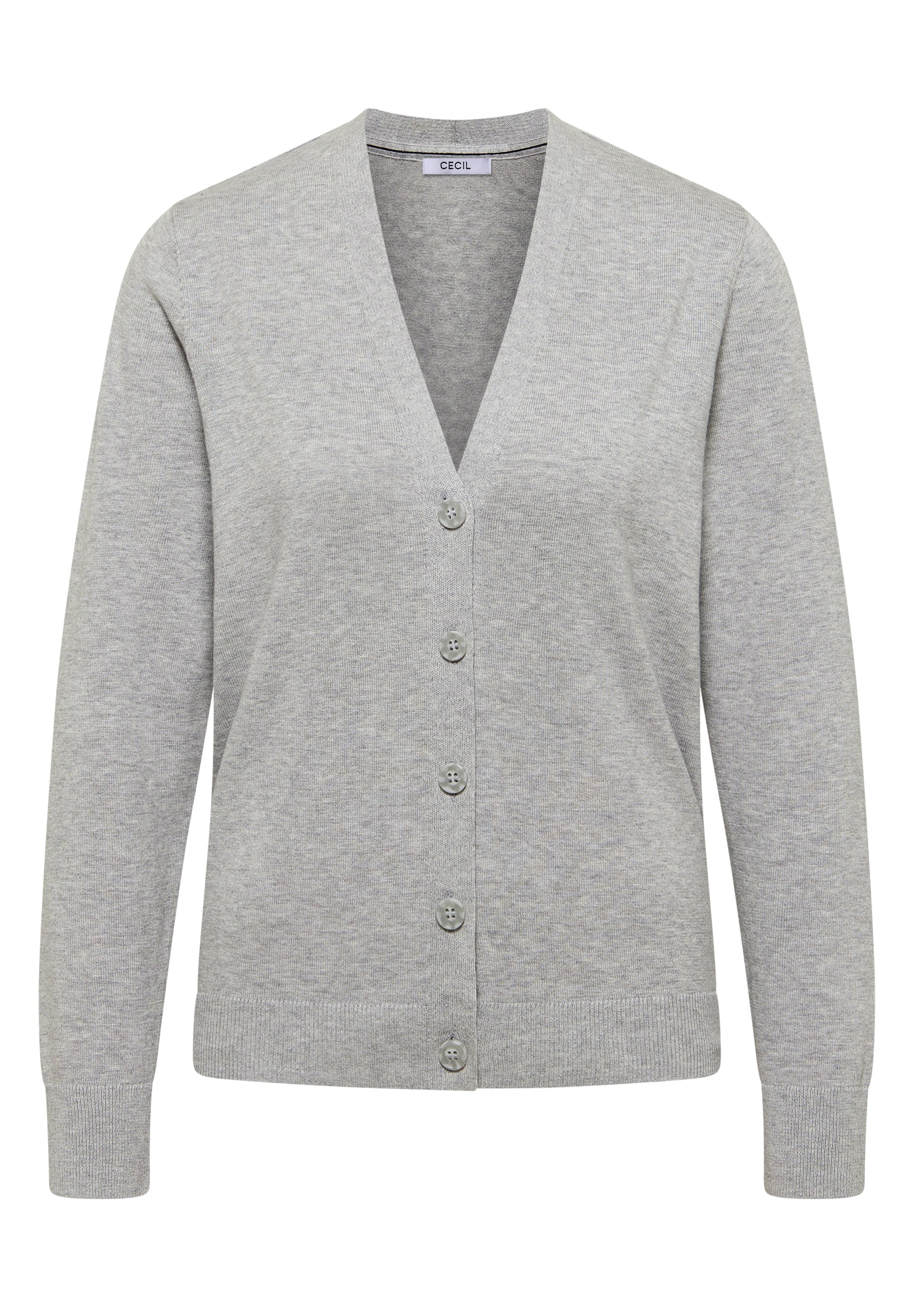 CECIL Knit Cardigan in Grey: front