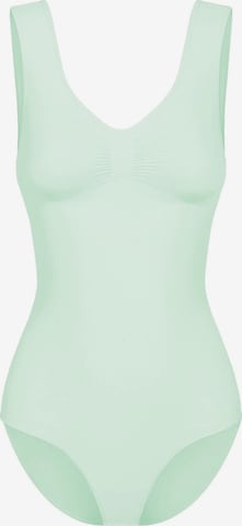 cfab (formerly creamy fabrics) Shapingbody 'Tank Bodysuit Sculpting Shapewear mit Slip' in Groen: voorkant