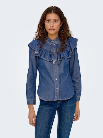 ONLY - Blusa 'ONLINDIGO' en azul: frente