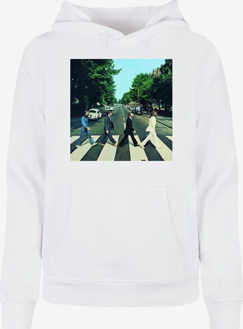 Merchcode Sweatshirt 'Beatles - Album Abbey Road' in Weiß: predná strana
