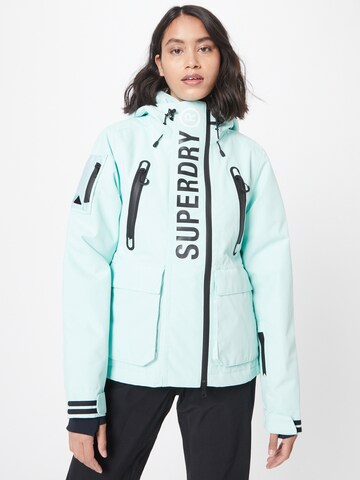 Superdry Snow Outdoorová bunda 'Ultimate Rescue' – zelená: přední strana