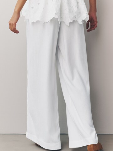 Next Wide Leg Hose in Weiß