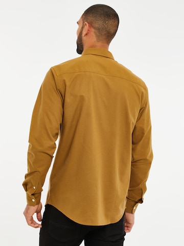 Threadbare Regular fit Button Up Shirt 'Beacon' in Brown