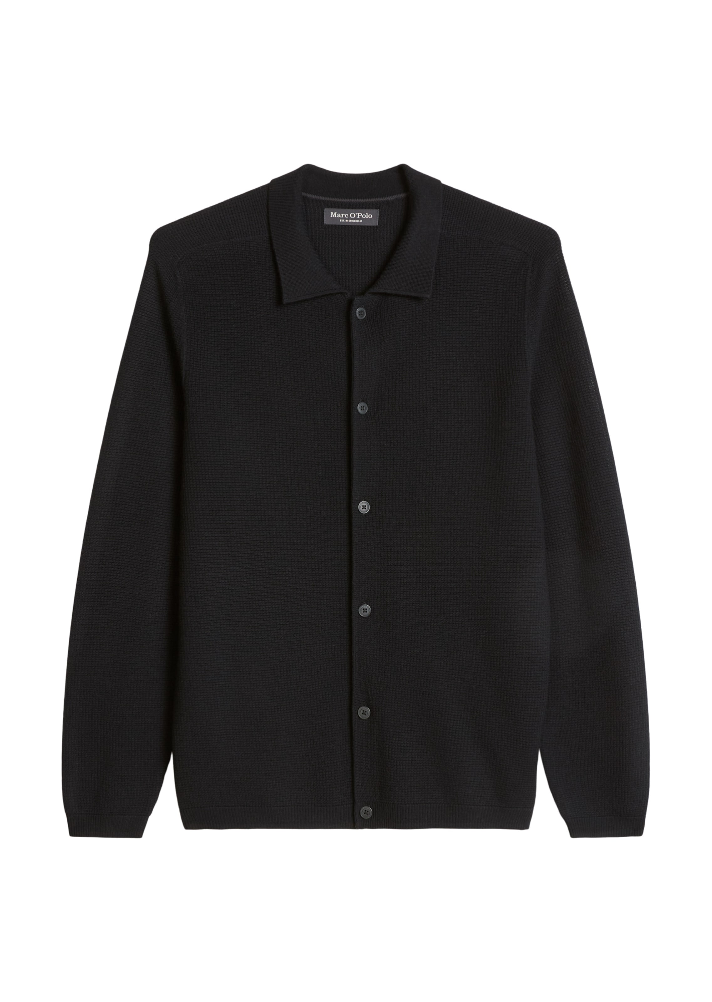 Marc O'Polo Strickjacke in Schwarz: Vorderseite