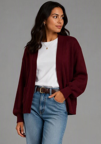 LAURA SCOTT Knit Cardigan in Red